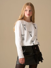 Angel & Rocket Imogen Embroidered Bow Long Sleeve Top - Imagen 4 de 8