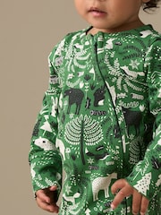 Angel & Rocket Green Andreas Scandi Print Babygrow - Image 2 of 7