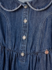 Angel & Rocket Blue Paige Diamonte Embellished Denim Dress - Image 8 of 8