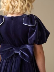 Angel & Rocket Blue Bella Velvet Dress - Image 3 of 8
