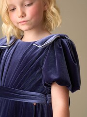 Angel & Rocket Blue Bella Velvet Dress - Image 5 of 8