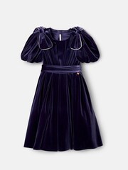 Angel & Rocket Blue Bella Velvet Dress - Image 6 of 8