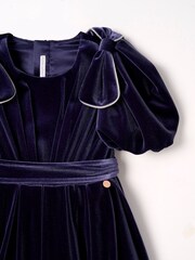 Angel & Rocket Blue Bella Velvet Dress - Image 8 of 8