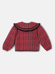 Angel & Rocket Red Paloma Red Check Collar Jacket - Image 5 of 6