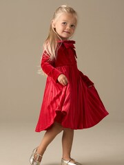 Angel & Rocket Red Charlotte Red Velvet Bow Dress - Image 4 of 8