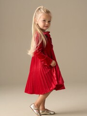 Angel & Rocket Red Charlotte Red Velvet Bow Dress - Image 5 of 8