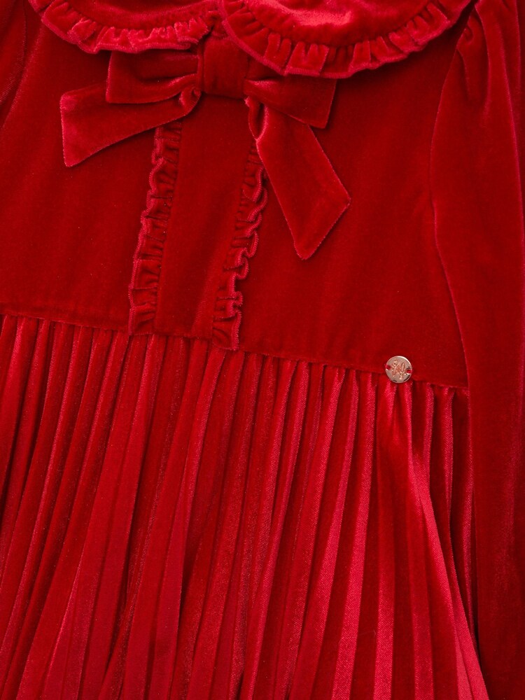 Angel & Rocket Red Charlotte Red Velvet Bow Dress - Image 8 of 8