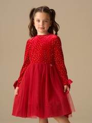 Angel & Rocket Red Elsie Velvet Tulle Dress - Image 1 of 9