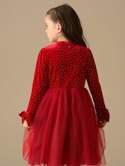 Angel & Rocket Red Elsie Velvet Tulle Dress - Image 4 of 9