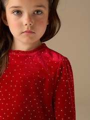 Angel & Rocket Red Elsie Velvet Tulle Dress - Image 6 of 9