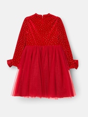 Angel & Rocket Red Elsie Velvet Tulle Dress - Image 8 of 9