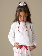 Angel & Rocket White Betty Bow Print Frill Pyjamas - Image 3 of 6