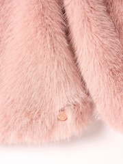 Angel & Rocket Pink Allegra Fur Coat - Image 10 of 10