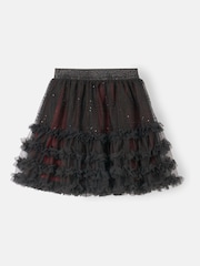 Angel & Rocket Red Darby Sequin Tartan Mesh Skirt - Image 7 of 8