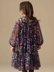 Angel & Rocket Blue Cara Printed Mesh Dress - Image 2 of 6
