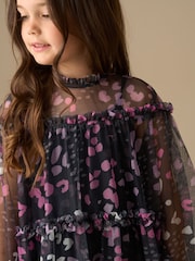 Angel & Rocket Blue Cara Printed Mesh Dress - Image 3 of 6