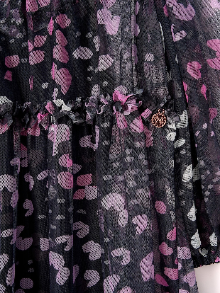 Angel & Rocket Blue Cara Printed Mesh Dress - Image 6 of 6