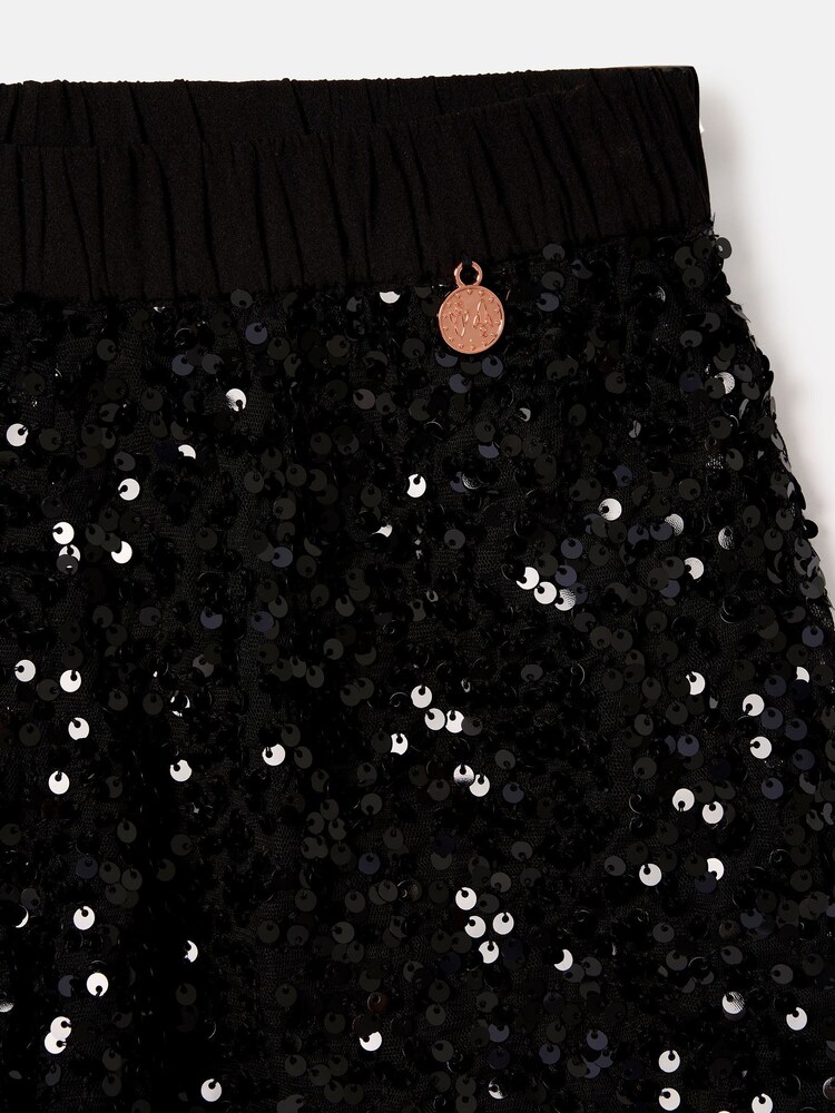 Angel & Rocket Black Leona Velvet Sequin Short - Image 7 of 7