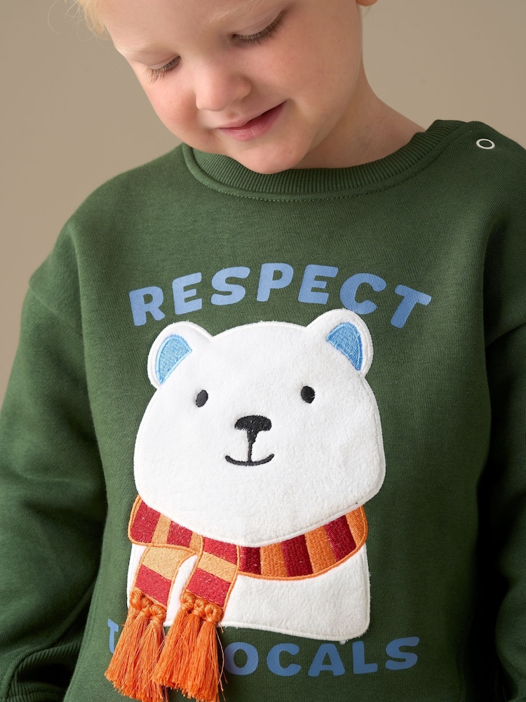 Angel & Rocket Green Erik Novelty Jumper - Image 2 of 7 Angel & Rocket Green Erik Novelty Jumper - Image 2 of 7