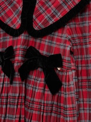 Angel & Rocket Red Fia Frill Collar Tartan Bow Dress - Image 7 of 7