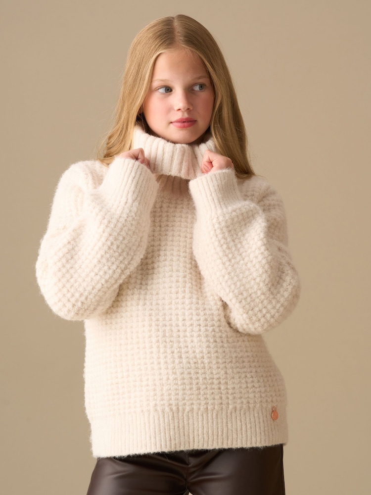 Angel & Rocket Cream Maddie Chunky Rollneck Jumper - Image 1 of 6 Angel & Rocket Cream Maddie Chunky Rollneck Jumper - Image 1 of 6