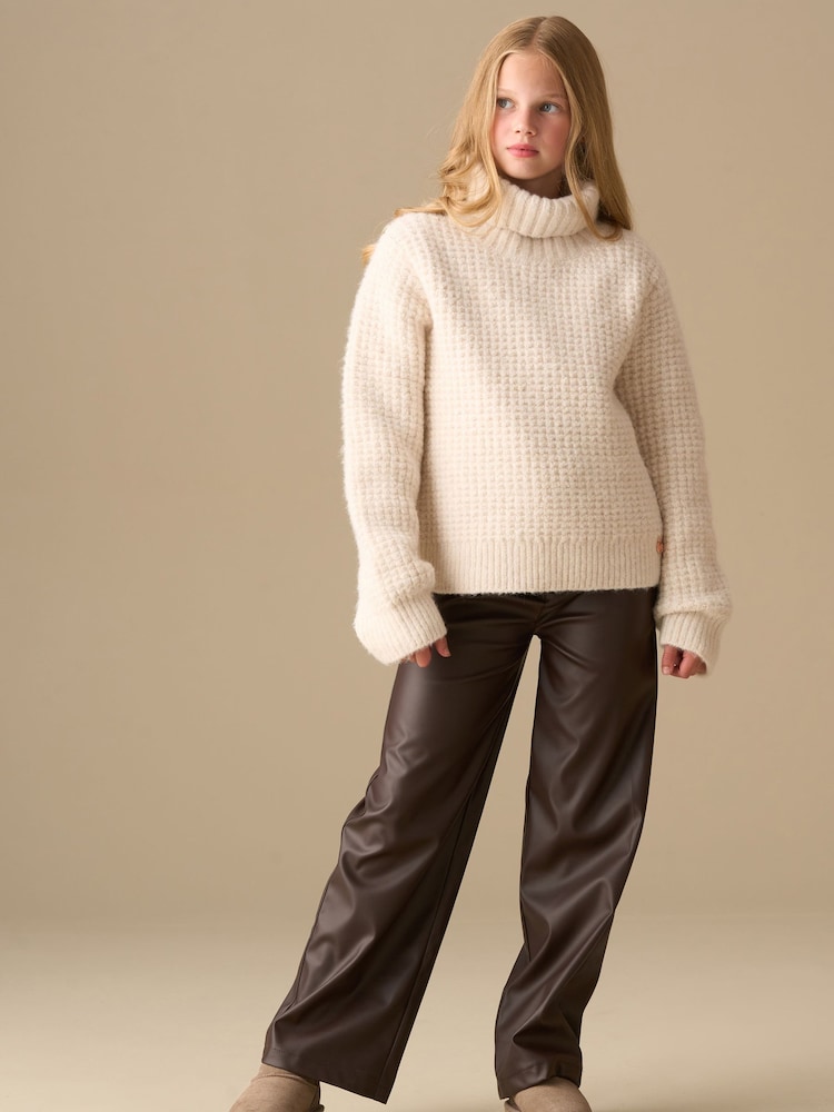 Angel & Rocket Cream Maddie Chunky Rollneck Jumper - Image 2 of 6