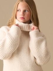 Angel & Rocket Cream Maddie Chunky Rollneck Jumper - Image 3 of 6