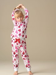 Angel & Rocket Grey Stella Heart and Star Leopard Pyjamas - Image 1 of 7