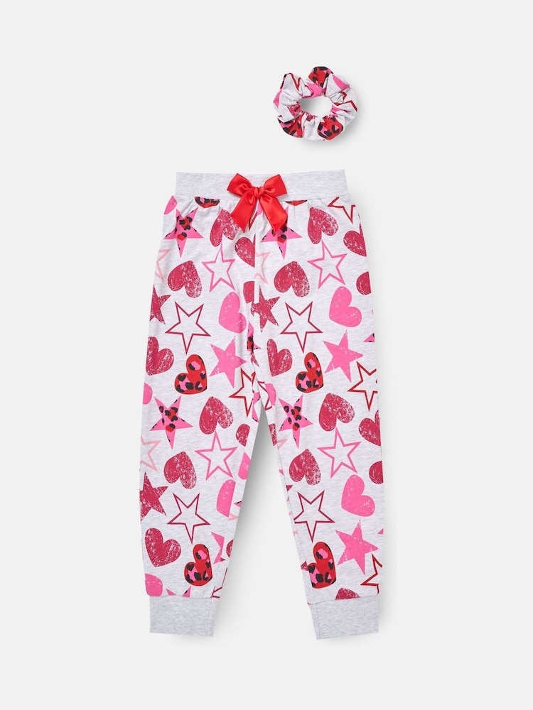 Angel & Rocket Grey Stella Heart and Star Leopard Pyjamas - Image 6 of 6