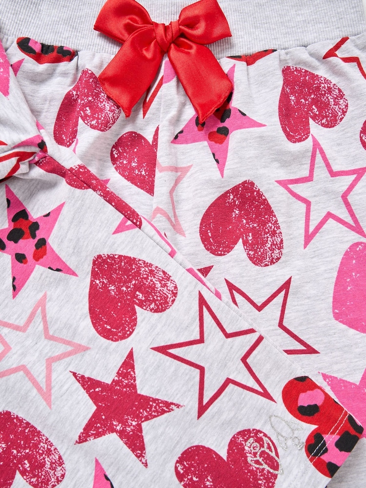 Angel & Rocket Grey Stella Heart and Star Leopard Pyjamas - Image 7 of 7 Angel & Rocket Grey Stella Heart and Star Leopard Pyjamas - Image 7 of 7
