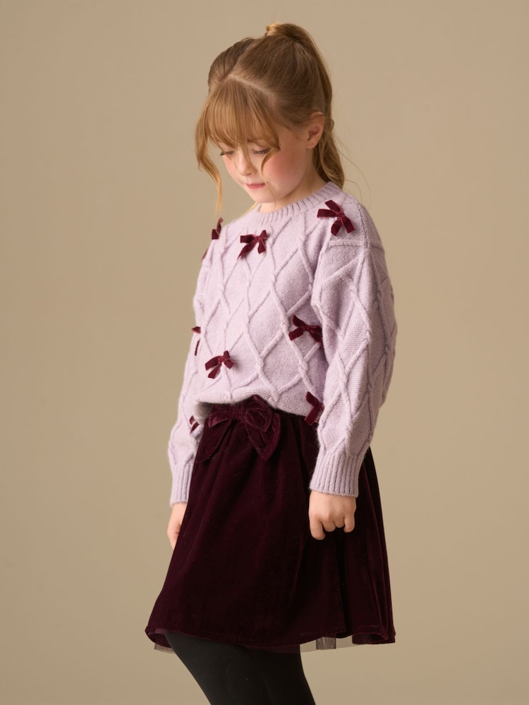 Angel & Rocket Red Chloe Velvet Skirt - Image 2 of 6