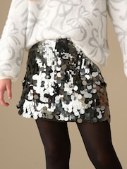 Angel & Rocket Silver Natalia Disco A Line Skirt - Image 4 of 8