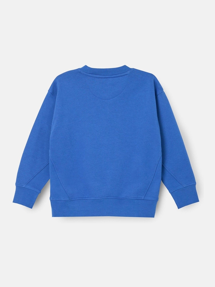 Angel & Rocket Blue Nicolas Seasonal Print Sweatshirt - Image 7 of 7 Angel & Rocket Blue Nicolas Seasonal Print Sweatshirt - Image 7 of 7