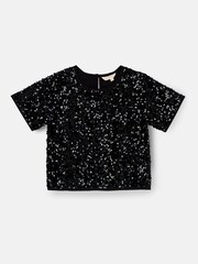 Angel & Rocket Black Leona Black Sequin Top - Image 5 of 7