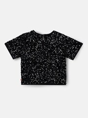Angel & Rocket Black Leona Black Sequin Top - Image 6 of 7