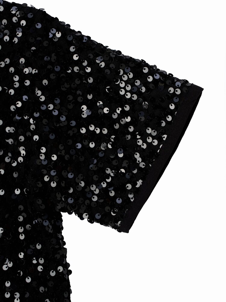 Angel & Rocket Black Leona Black Sequin Top - Image 7 of 7