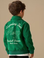 Angel & Rocket Green Austin Graphic Varsity Jacket - Image 2 of 9
