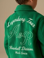 Angel & Rocket Green Austin Graphic Varsity Jacket - Image 4 of 9