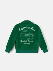 Angel & Rocket Green Austin Graphic Varsity Jacket - Image 8 of 9