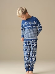 Angel & Rocket Blue Andreas Scandi Print Pyjamas - Image 1 of 8