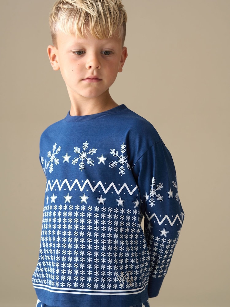 Angel & Rocket Blue Andreas Scandi Print Pyjamas - Image 2 of 8 Angel & Rocket Blue Andreas Scandi Print Pyjamas - Image 2 of 8
