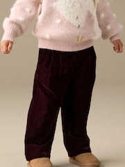Angel & Rocket Red Chloe Velvet Wide Leg Trousers - Image 2 of 4