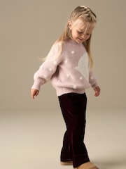Angel & Rocket Red Chloe Velvet Wide Leg Trousers - Image 4 of 4
