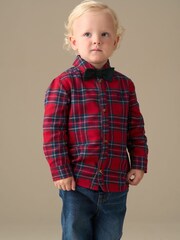 Angel & Rocket Red Camden Brushed Shirt With Bow Tie - Image 1 of 7