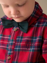 Angel & Rocket Red Camden Brushed Shirt With Bow Tie - Image 4 of 7