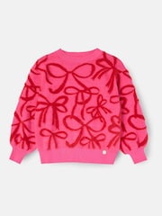 Angel & Rocket Pink Livia Bow Eyelash Jumper - Image 6 of 8