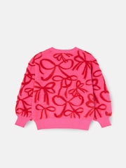 Angel & Rocket Pink Livia Bow Eyelash Jumper - Image 7 of 8