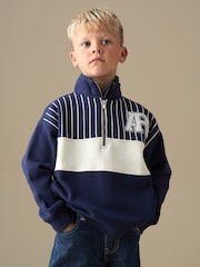 Angel & Rocket Blue Ayden Zip Neck Fairisle Sweater - Image 1 of 4