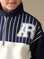 Angel & Rocket Blue Ayden Zip Neck Fairisle Sweater - Image 3 of 4