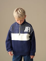 Angel & Rocket Blue Ayden Zip Neck Fairisle Sweater - Image 4 of 4